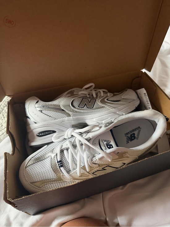 New Balance Shoes - NIB New Balance White & Silver 530 Lace Running Athletic Sneakers